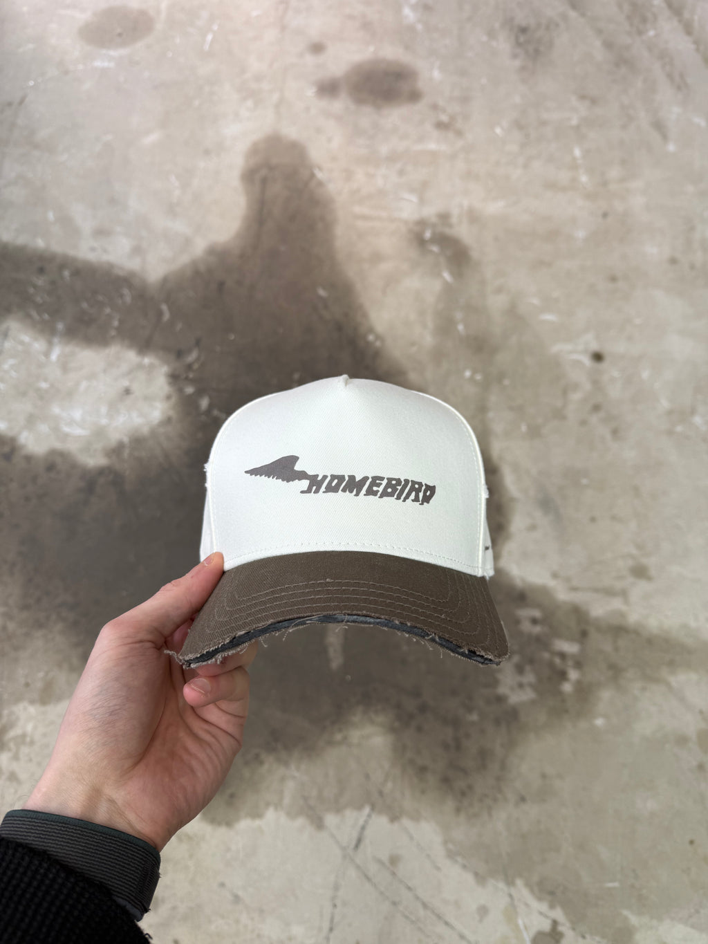 Forever And Always Cap (Distressed) - White/Walnut
